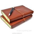 Högkvalitativ PU -läder Notebook Gift Notebook Leather Diary Book Printing